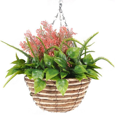 Hanging Artificial Basket Realistic Fake Flower Hanging Basket Lawn Faux Imitation Hanging Planter for Indoor Outdoor Landscape Ba
Hanging Artificial Basket Realistic Fake Flower Hanging Basket Lawn Faux Imitation Hanging Planter for Indoor Outdoor Landscape Ba