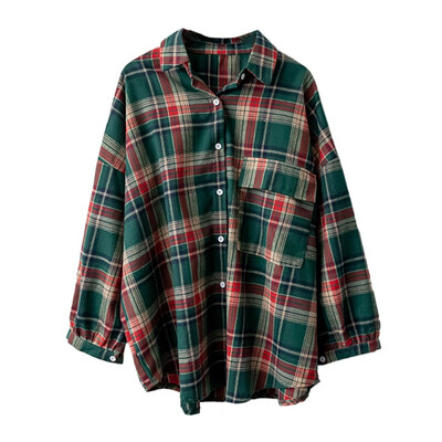 Vintage Plaid Women Blouses Long Sleeve Shirts 2019 New Autumn Casual Loose Pocker Femme Tops
Vintage Plaid Women Blouses Long Sleeve Shirts 2019 New Autumn Casual Loose Pocker Femme Tops