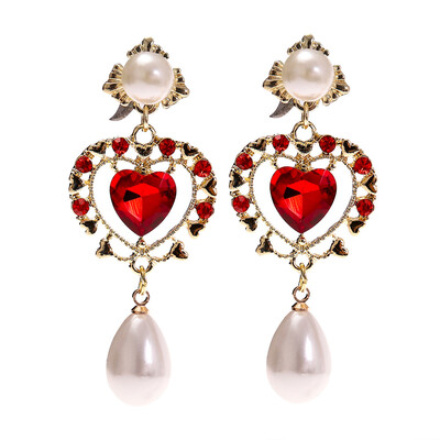 2 Styles Luxury Shiny Rhinestone Love Heart Pearl Flower Drop Earrings For Women Statement Jewelry Brincos Wedding Party Gift
2 Styles Luxury Shiny Rhinestone Love Heart Pearl Flower Drop Earrings For Women Statement Jewelry Brincos Wedding Party Gift