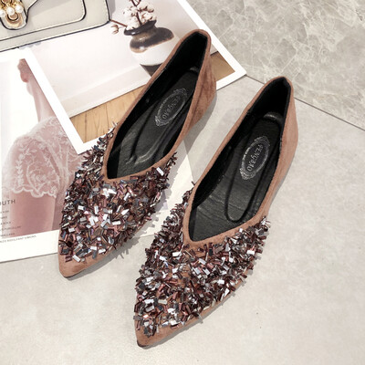 Spring Korean version of rhinestone pointed shallow mouth fairy gentle shoes chic with flat shoes women
Spring Korean version of rhinestone pointed shallow mouth fairy gentle shoes chic with flat shoes women