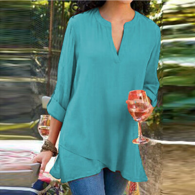 Nomeni Women Casual Solid Boho Long Sleeve V-Ncek Irregularity Top T-Shirt Blouses
Nomeni Women Casual Solid Boho Long Sleeve V-Ncek Irregularity Top T-Shirt Blouses