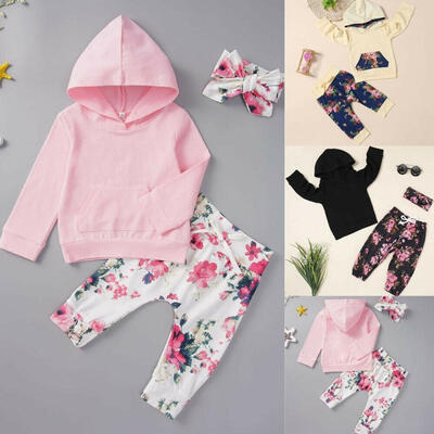 3Pcs Newborn Baby Girl Floral Outfits Long Sleeve Hooded T-Shirt TopsFlower Print Long PantsHeadband Clothes PinkBlackBeig
3Pcs Newborn Baby Girl Floral Outfits Long Sleeve Hooded T-Shirt TopsFlower Print Long PantsHeadband Clothes PinkBlackBeig