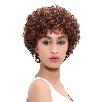 Noble Brazilian Afro Kinky Curly Human Hair Wig Remy Short Human Hair Wigs Mix Color Non Lace Wig Free Shipping
Noble Brazilian Afro Kinky Curly Human Hair Wig Remy Short Human Hair Wigs Mix Color Non Lace Wig Free Shipping