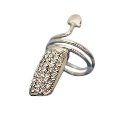 Fashion Exaggerated Personality Flash Drill Peach Hearted Diamond Nail Stainless Steel Ring 
Fashion Exaggerated Personality Flash Drill Peach Hearted Diamond Nail Stainless Steel Ring
