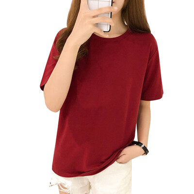 Women T-Shirts Summer Tee Shirt Women Solid Color Casual Loose Short Sleeve O-Neck Ladies Tees Tops Koran Female T Shirt
Women T-Shirts Summer Tee Shirt Women Solid Color Casual Loose Short Sleeve O-Neck Ladies Tees Tops Koran Female T Shirt