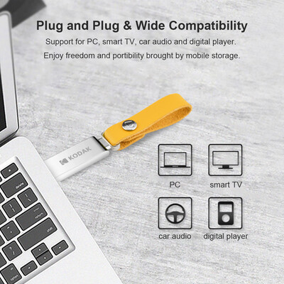 Kodak K122 64G U Disk Metal Portable USB Flash Drive Waterproof Mini Memory Stick Car Pen Drives Flashdisk USB20 Silver with Slin
Kodak K122 64G U Disk Metal Portable USB Flash Drive Waterproof Mini Memory Stick Car Pen Drives Flashdisk USB20 Silver with Slin