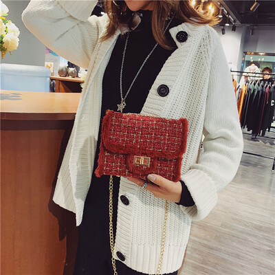 Gobestart Women Plush Wool Bag Tide Chain Single Shoulder Slanting Small Square Bag
Gobestart Women Plush Wool Bag Tide Chain Single Shoulder Slanting Small Square Bag