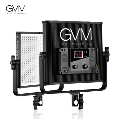 GVM GVM-520LS-B Dimmable Bi-color LED Video Panel Light CRI97 TLCI97 3200-5600K Aluminum Alloy Housing with U-Bracket for Portrai
GVM GVM-520LS-B Dimmable Bi-color LED Video Panel Light CRI97 TLCI97 3200-5600K Aluminum Alloy Housing with U-Bracket for Portrai