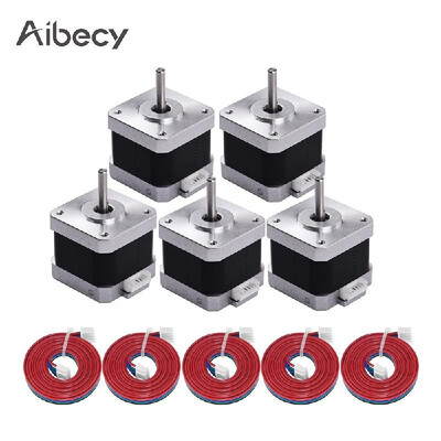 Aibecy 3D Printer 17HS4401 Stepper Motor 15A 40Ncm 4-Lead Stepping Motors for 3D Printers CNC Pack of 5
Aibecy 3D Printer 17HS4401 Stepper Motor 15A 40Ncm 4-Lead Stepping Motors for 3D Printers CNC Pack of 5