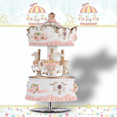 Muslady Laxury Windup 3-horse Carousel Music Box ArtwareGift Melody Castle in the Sky PinkPurpleBlueGold Shade for Option
Muslady Laxury Windup 3-horse Carousel Music Box ArtwareGift Melody Castle in the Sky PinkPurpleBlueGold Shade for Option