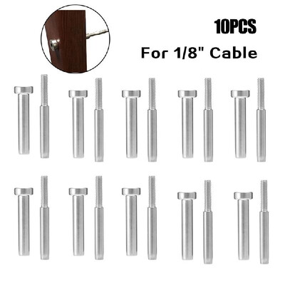 5PCS Stainless Steel Invisible Receiver Stud Swage End Fitting Cable Threaded Stud Terminal For 18" Cable Railing
5PCS Stainless Steel Invisible Receiver Stud Swage End Fitting Cable Threaded Stud Terminal For 18" Cable Railing