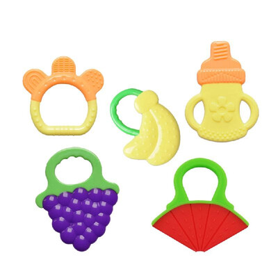 Pack of 5 Baby Teething Toys Set Fruit Teethers Soft Silicone Food Grade Non-toxic Safe for 0 to 24 Months Baby Infant Toddler
Pack of 5 Baby Teething Toys Set Fruit Teethers Soft Silicone Food Grade Non-toxic Safe for 0 to 24 Months Baby Infant Toddler