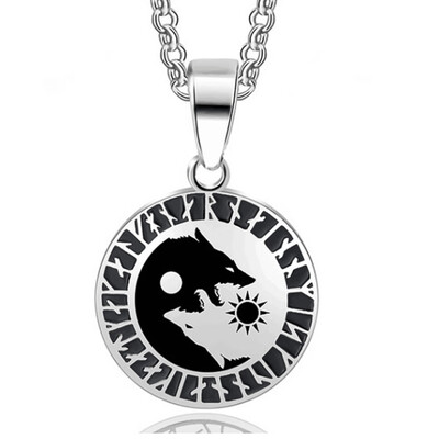 Yin Yang Wolf Sun Moon Stainless Steel Norse Vikings Pendant Necklace Viking Amulet Pendant Nordic Talisman
Yin Yang Wolf Sun Moon Stainless Steel Norse Vikings Pendant Necklace Viking Amulet Pendant Nordic Talisman