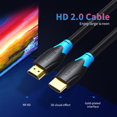 VENTION HD 20 Cable 4K Digital High Definition Video Cable Male to Male Adapter Cable for Laptop PC TV STB Game Console 15m
VENTION HD 20 Cable 4K Digital High Definition Video Cable Male to Male Adapter Cable for Laptop PC TV STB Game Console 15m