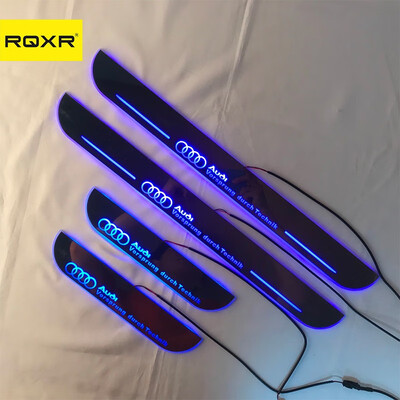 Acrylic door sill plate strip with led decorative welcome light moving door scuff for Audi
Acrylic door sill plate strip with led decorative welcome light moving door scuff for Audi