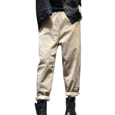 Tailored Women Solid Cotton Elastic Waist Harem Pockets Pants Wide Leg Casual Trousers
Tailored Women Solid Cotton Elastic Waist Harem Pockets Pants Wide Leg Casual Trousers