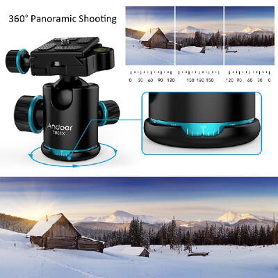 Andoer TB81X Tripod Ball Head 360 Degree Rotating Panoramic Ballhead for Tripod Monopod Slider DSLR Camera with 3Pcs 14" to 38
Andoer TB81X Tripod Ball Head 360 Degree Rotating Panoramic Ballhead for Tripod Monopod Slider DSLR Camera with 3Pcs 14" to 38