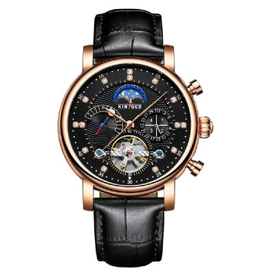 KINYUED Luxury 3ATM Water-Proof Automatic Mechanical Watch Genuine Leather Skeleton Man Business Wristwatch ChronoMoon PhaseWeek
KINYUED Luxury 3ATM Water-Proof Automatic Mechanical Watch Genuine Leather Skeleton Man Business Wristwatch ChronoMoon PhaseWeek