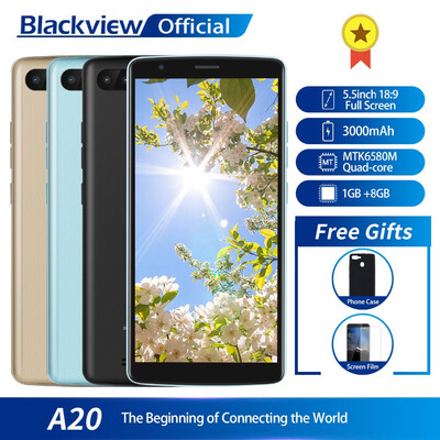 Blackview A20 Smartphone 1GB RAM 8GB ROM MTK6580M Quad Core Android GO 55inch 189 Screen 3G Dual Camera Mobile Phone
Blackview A20 Smartphone 1GB RAM 8GB ROM MTK6580M Quad Core Android GO 55inch 189 Screen 3G Dual Camera Mobile Phone