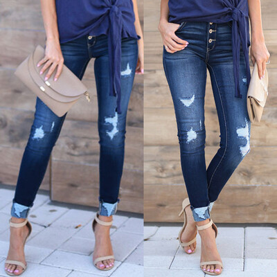 〖Follure〗Fashion Womens Button Ripped Zipper Pocket Trousers Jeans Casual Denim Pants
〖Follure〗Fashion Womens Button Ripped Zipper Pocket Trousers Jeans Casual Denim Pants