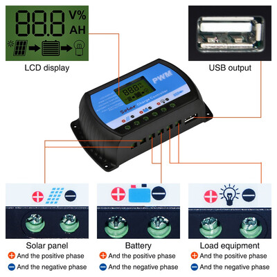 Solar Controller 12V 24V 30A 20A 10A Solar Regulator PWM Solar Panel Battery Charger LCD Display Dual USB 5V Output
Solar Controller 12V 24V 30A 20A 10A Solar Regulator PWM Solar Panel Battery Charger LCD Display Dual USB 5V Output