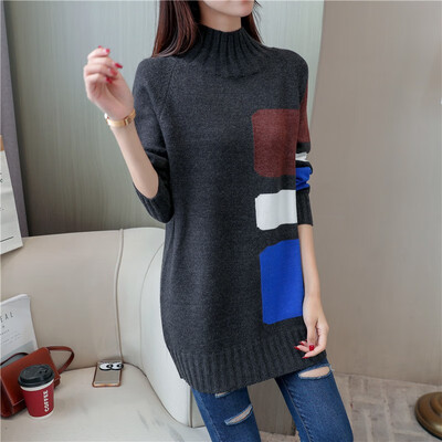 Autumnwinter 2018 sweater new female student dress Korean version half high collar size loose&thick knit bottom line sweater
Autumnwinter 2018 sweater new female student dress Korean version half high collar size loose&thick knit bottom line sweater
