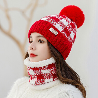 Hat Female Winter Wool Cap&Fleece Knitted Cap Warm Ear&Neck Sheath Two Suits of Wool Ball Cap Lovely Headgear
Hat Female Winter Wool Cap&Fleece Knitted Cap Warm Ear&Neck Sheath Two Suits of Wool Ball Cap Lovely Headgear