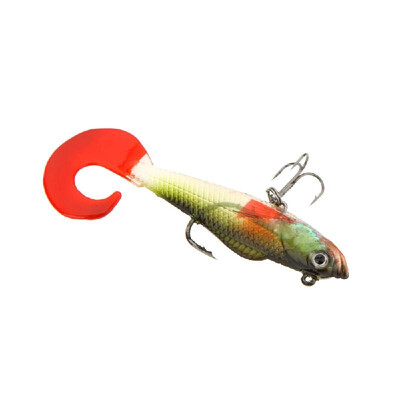 4Pcs 85cm 95g Soft Lead Fishing Lures Long T Tail Baits Sharp Treble Hook