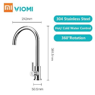 Xiaomi Mijia VIOMI Faucet Kitchen Water Tap Hot&Cold Dual Control Water Saving Aerator Universal Tube 304 Stainless Steel 360
Xiaomi Mijia VIOMI Faucet Kitchen Water Tap Hot&Cold Dual Control Water Saving Aerator Universal Tube 304 Stainless Steel 360