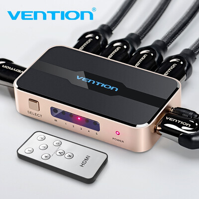 Vention HDMI Switch 5 in 1 Out HDMI Switcher Selector 5 Port Box with IR Remote Control HDMI Splitter for Apple TV PS4
Vention HDMI Switch 5 in 1 Out HDMI Switcher Selector 5 Port Box with IR Remote Control HDMI Splitter for Apple TV PS4