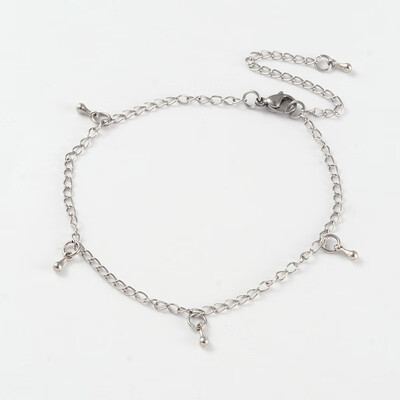 304 Stainless Steel Charm Anklets with Alloy Charms&Stainless Steel Charm Lobster Clasps&End Chains Stainless Steel Colo
304 Stainless Steel Charm Anklets with Alloy Charms&Stainless Steel Charm Lobster Clasps&End Chains Stainless Steel Colo