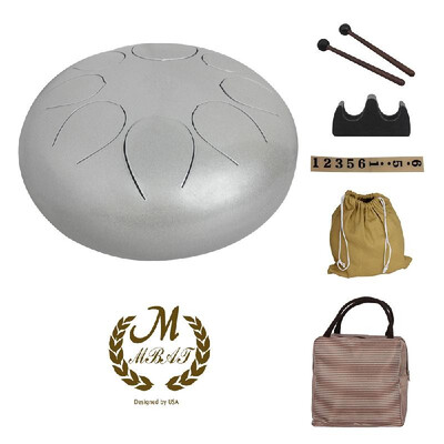 10 Inch Steel Tongue Drum Percussion Instrument Hand Pan Drum with Drum Mallets Carry Bags Note Sticks
10 Inch Steel Tongue Drum Percussion Instrument Hand Pan Drum with Drum Mallets Carry Bags Note Sticks