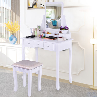 Gobestart Vanity Set With Mirror & Cushioned Stool Dressing Table Vanity Makeup Table
Gobestart Vanity Set With Mirror & Cushioned Stool Dressing Table Vanity Makeup Table
