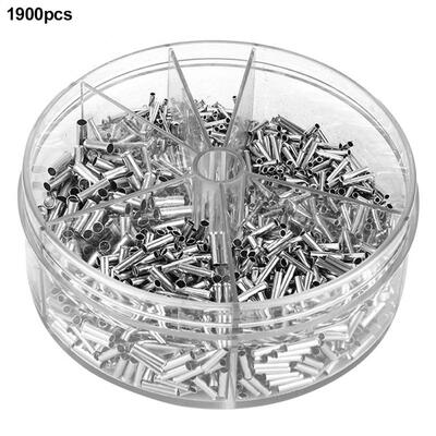 Greensen 1900pcs Bare Non Insulated Butt Connector Terminals Splice Wire Terminal Kit
Greensen 1900pcs Bare Non Insulated Butt Connector Terminals Splice Wire Terminal Kit