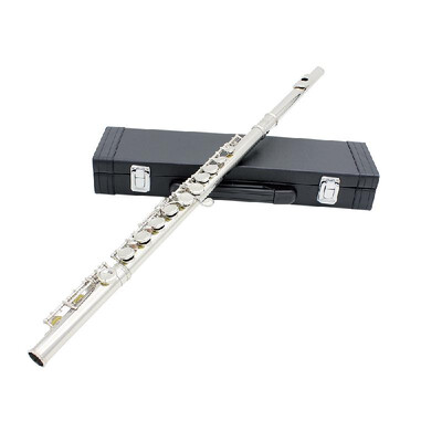 Western Concert Flute Cupronickel Plated Silver 16 Holes C Key Woodwind Instrument with Cleaning Cloth Stick Gloves Mini Screwdriv
Western Concert Flute Cupronickel Plated Silver 16 Holes C Key Woodwind Instrument with Cleaning Cloth Stick Gloves Mini Screwdriv