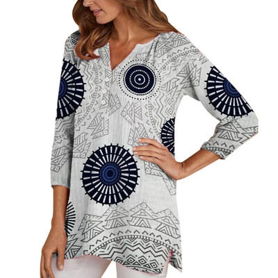 Autumn T Shirt Women Loose V Neck Button Tshirt Boho Cartoon Print Loose Tops Women Long Sleeve Casual Wild T-Shirt
Autumn T Shirt Women Loose V Neck Button Tshirt Boho Cartoon Print Loose Tops Women Long Sleeve Casual Wild T-Shirt