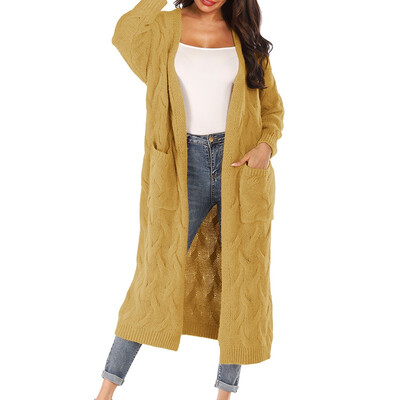 2019 Women Autumn And Winter Elegant Fashion Design Large Size Loose Solid Color Pocket Knit Thick Sweater Cardigan Apricot
2019 Women Autumn And Winter Elegant Fashion Design Large Size Loose Solid Color Pocket Knit Thick Sweater Cardigan Apricot