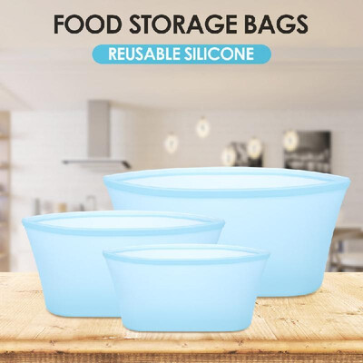 3pcs Reusable Silicone Food Storage Bags Food Preservation Bags Food Container Leakproof for Vegetable Liquid
3pcs Reusable Silicone Food Storage Bags Food Preservation Bags Food Container Leakproof for Vegetable Liquid