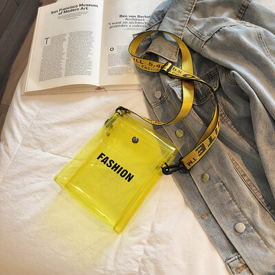 Summer on the new transparent bag female 2019 new Korean version of the wild single shoulder slung fashion letters solid color jelly package
Summer on the new transparent bag female 2019 new Korean version of the wild single shoulder slung fashion letters solid color jelly package