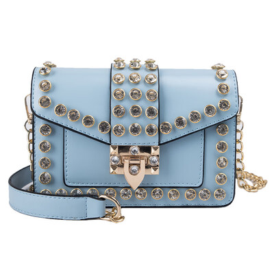 Crossbody Bag Rivet Chains Female Small Luxury Designer Girls 2019 New Diamond Shoulder Bag PU Flap Fashion Women Messenger Bag
Crossbody Bag Rivet Chains Female Small Luxury Designer Girls 2019 New Diamond Shoulder Bag PU Flap Fashion Women Messenger Bag