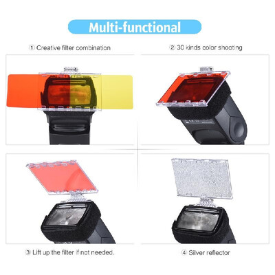FalconEyes CFA-30K Speedlite Color Filter Gel Kit w Silver Reflector Adjustable Mount Base for Canon Nikon Yongnuo Godxo Flash Li
FalconEyes CFA-30K Speedlite Color Filter Gel Kit w Silver Reflector Adjustable Mount Base for Canon Nikon Yongnuo Godxo Flash Li