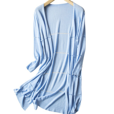 Womens Solid Loose Long Sleeve Knitted Blouse Sun Protection Hollow Out Long Cardigan
Womens Solid Loose Long Sleeve Knitted Blouse Sun Protection Hollow Out Long Cardigan