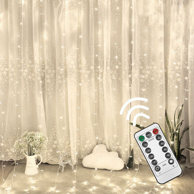 Gobestart Curtain Stripe Lights 300LED 8 Modes Remote Control Fairy String Lights Decora
Gobestart Curtain Stripe Lights 300LED 8 Modes Remote Control Fairy String Lights Decora