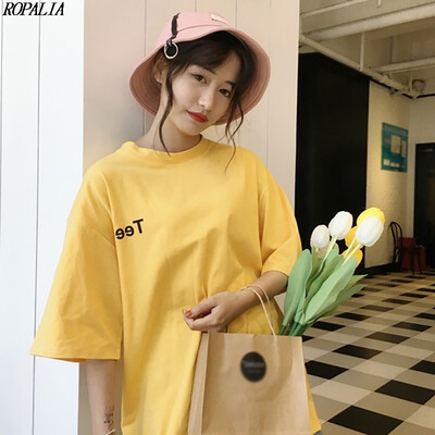 Womens Letter Print Short Sleeve Loose Pullover Simple T-Shirt Korean Style O-Neck Casual Cotton Blend T-Shirts
Womens Letter Print Short Sleeve Loose Pullover Simple T-Shirt Korean Style O-Neck Casual Cotton Blend T-Shirts