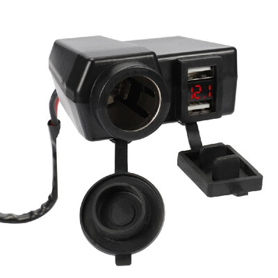Car-Styling 12V Waterproof Car Boat Motorcycle Dual 2 USB Charger LED Display Voltmeter Car Cigarette Lighters-Socket 3-in-1 Ada
Car-Styling 12V Waterproof Car Boat Motorcycle Dual 2 USB Charger LED Display Voltmeter Car Cigarette Lighters-Socket 3-in-1 Ada