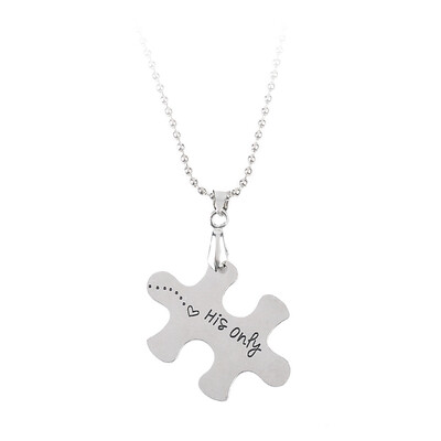 Geometry Puzzle Pendant English Letters Necklace Necklace Fashion Couple Friendship Silver Color Pendant Necklace
Geometry Puzzle Pendant English Letters Necklace Necklace Fashion Couple Friendship Silver Color Pendant Necklace