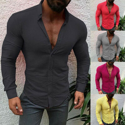 Mens Slim Fit V Neck Long Sleeve Muscle Tees T-shirt Casual Shirts Tops Blouse
Mens Slim Fit V Neck Long Sleeve Muscle Tees T-shirt Casual Shirts Tops Blouse
