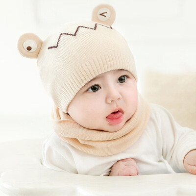 Korean version of autumn&winter new baby childrens hat cartoon frog knitted cotton hat neck set
Korean version of autumn&winter new baby childrens hat cartoon frog knitted cotton hat neck set
