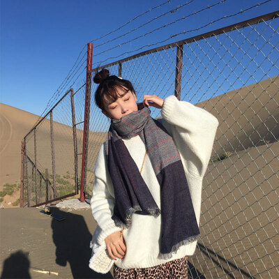 Korean students autumn&winter new color matching plaid scarf female double-sided demolition cashmere shawl warm thick scarf
Korean students autumn&winter new color matching plaid scarf female double-sided demolition cashmere shawl warm thick scarf