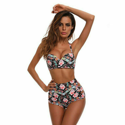 Womens High Waist Floral Bikini Set Push Up Swimsuit Bathing Suit Summer Beach Swimwear Suit
Womens High Waist Floral Bikini Set Push Up Swimsuit Bathing Suit Summer Beach Swimwear Suit
